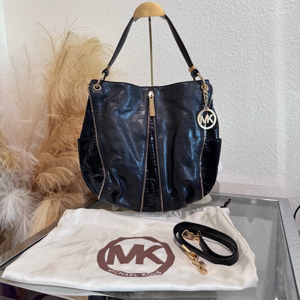 Michael Michael Kors Newman Small Python-Embossed… - image 3